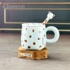ماگ سرامیکی طرح زرافه (giraffe) فانتزی - آبی