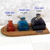 سه سایز مختلف گلدان دلسا در یک قاب