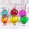 گلدان شیشه ای رنگی طرح قلب در 6 رنگ متفاوت