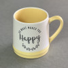 Imported two-color mug with happy design خرید