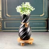 گلدان شیشه ای مدل کهربا جهان بلور - مشکی