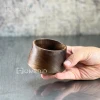 کاسه چوب گردو طرح دیگ در دست