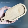 سینی چوبی اسپرسو طرح مینیمال در دست
