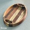 سینی سرو چوبی مدل بیضی از چوب های جنگلی