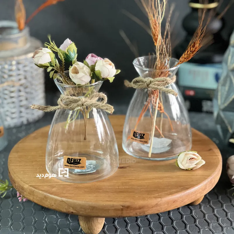 mini flower model glass vase