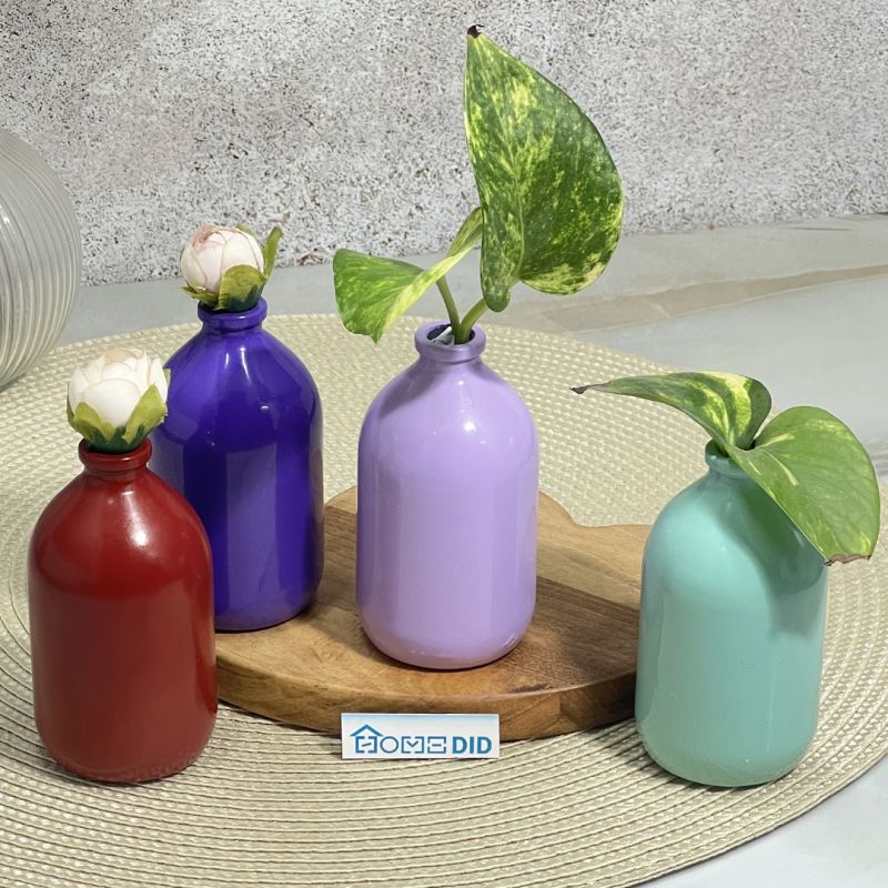 miniature glazed glass vase