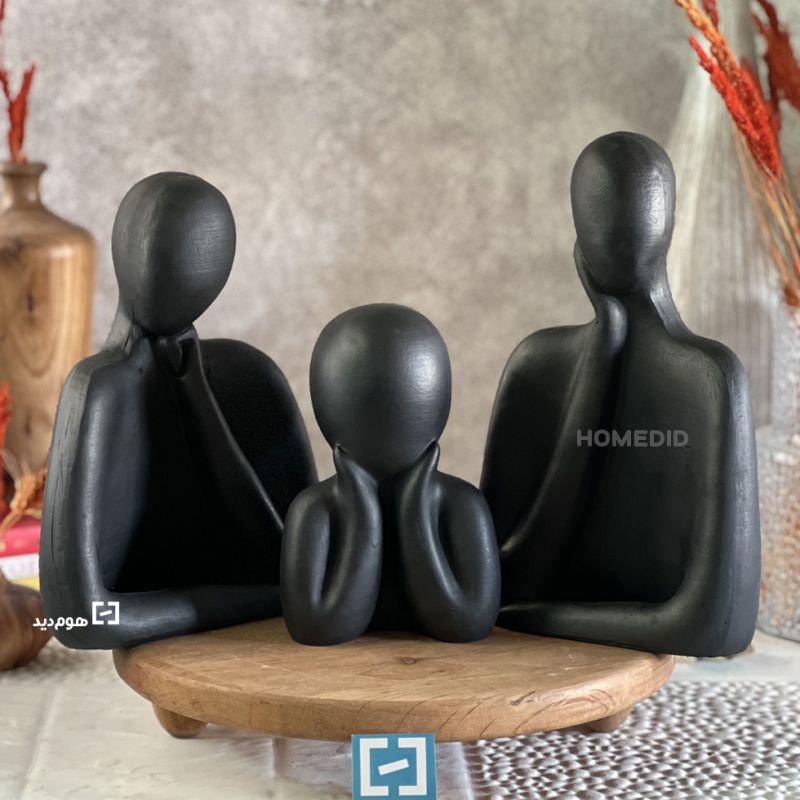 the statue of the thinker family set of 3 members