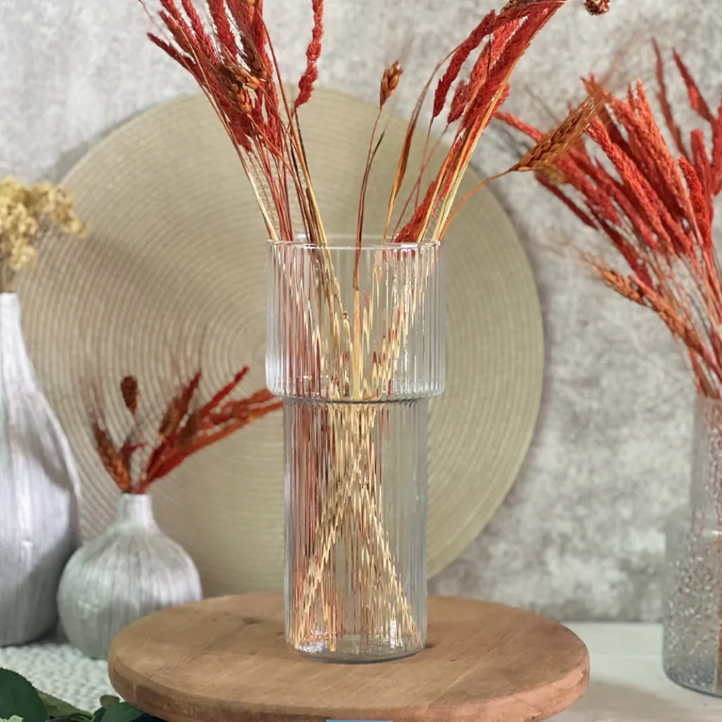 vira model striped glass vase