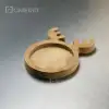 زیر لیوانی چوبی طرح گوزنی گرد کد 789