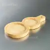 سینی چوبی اسپرسو طرح گرد دو خانه کد 787