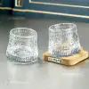 نیم لیوان شیشه ای چرخشی طرح زارا ست ۶ عددی 